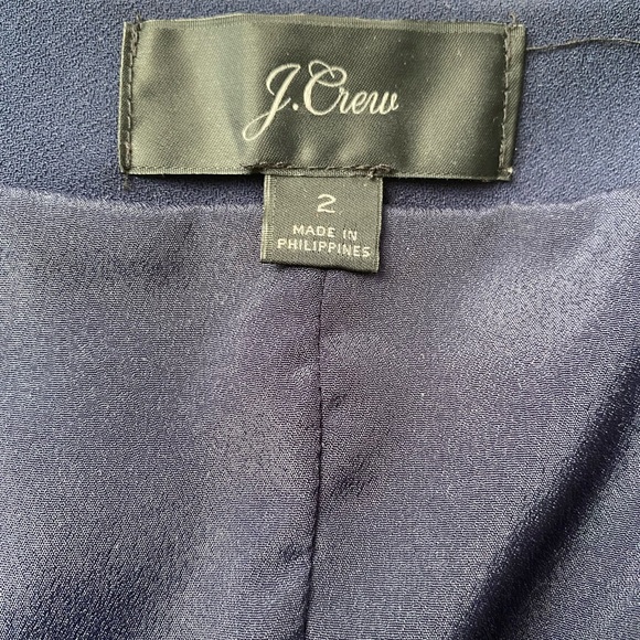 GUC J. Crew Navy Wrap Dress. SZ 2 Small lined midi dress Work Date - Picture 6 of 6